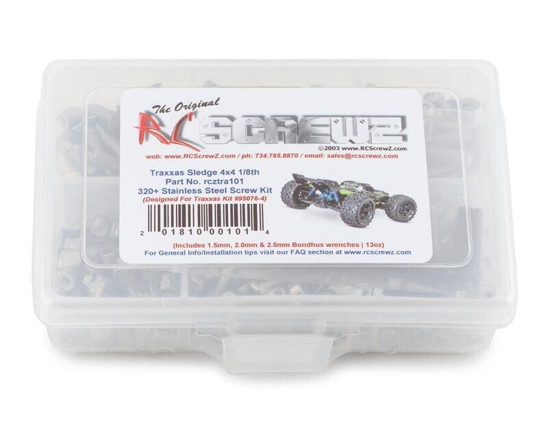 RCZTRA101 RC Screwz Traxxas Sledge 4x4 Stainless Steel Screw Kit
