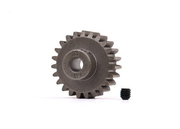 6481X Gear, 23-T pinion (1.0 metric pitch) (fits 5mm shaft)/ set screw (for use only with steel spur gears)