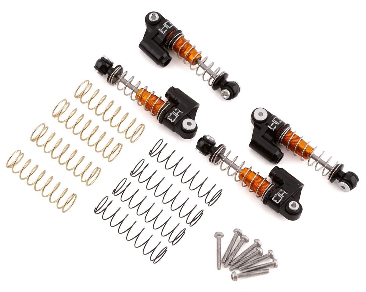 HRASXTF326RX04 Hot Racing Axial SCX24 Aluminum Threaded Oil Emulsion Shocks (4)