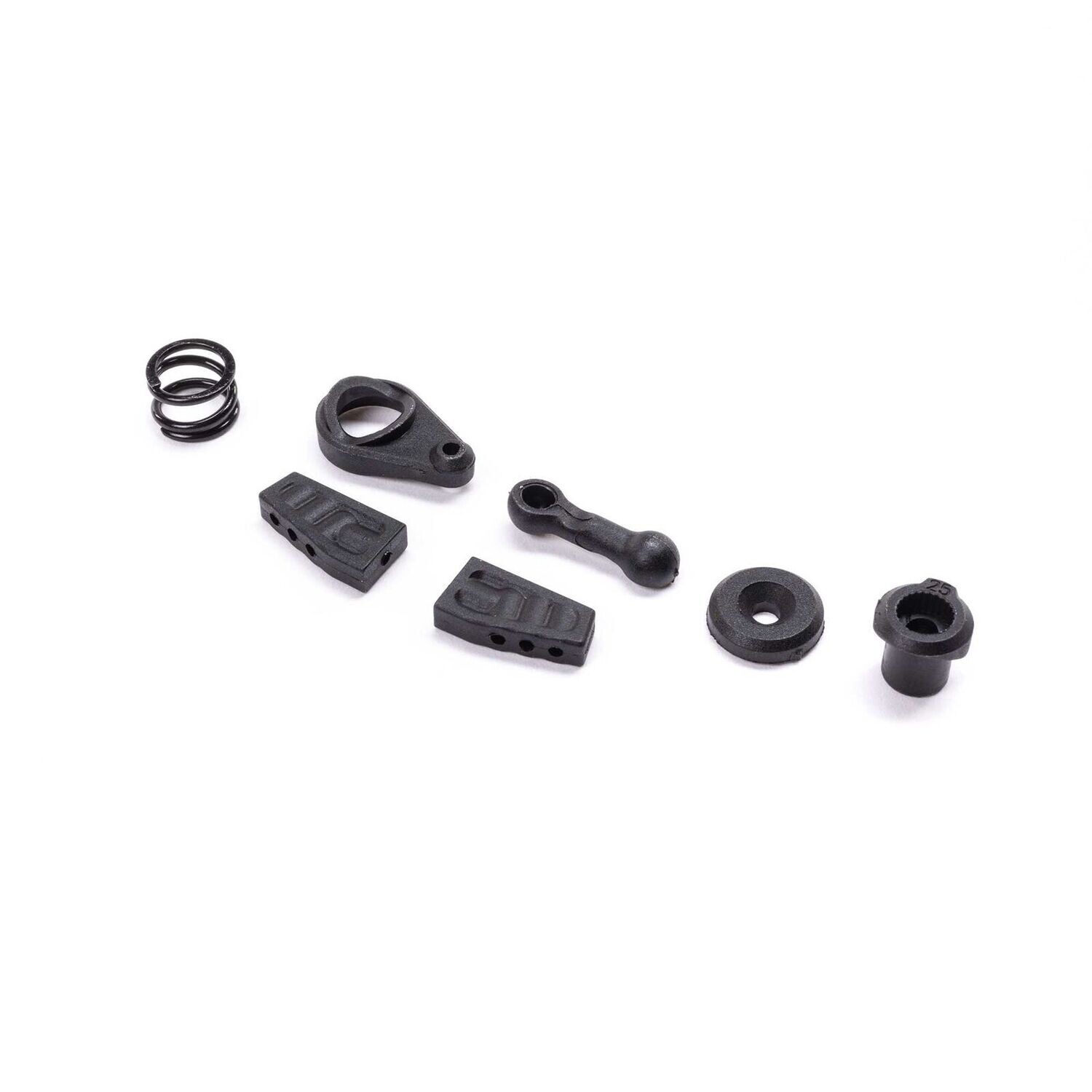 LOS211035 Servo Saver, Mount &amp; Steering Link: 1970 Mini Drag