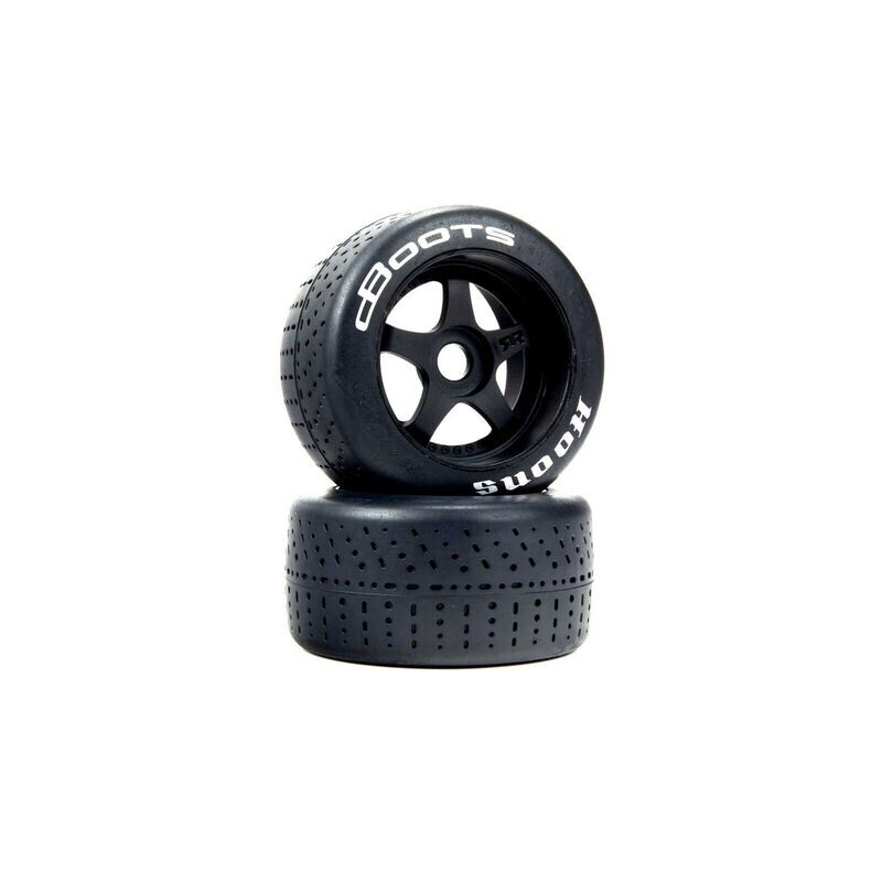 ARA550073 dBoots Hoons 53/107 2.9 Pre-Mounted Belted Tires, White, 17mm Hex, 5-Spoke (2)
