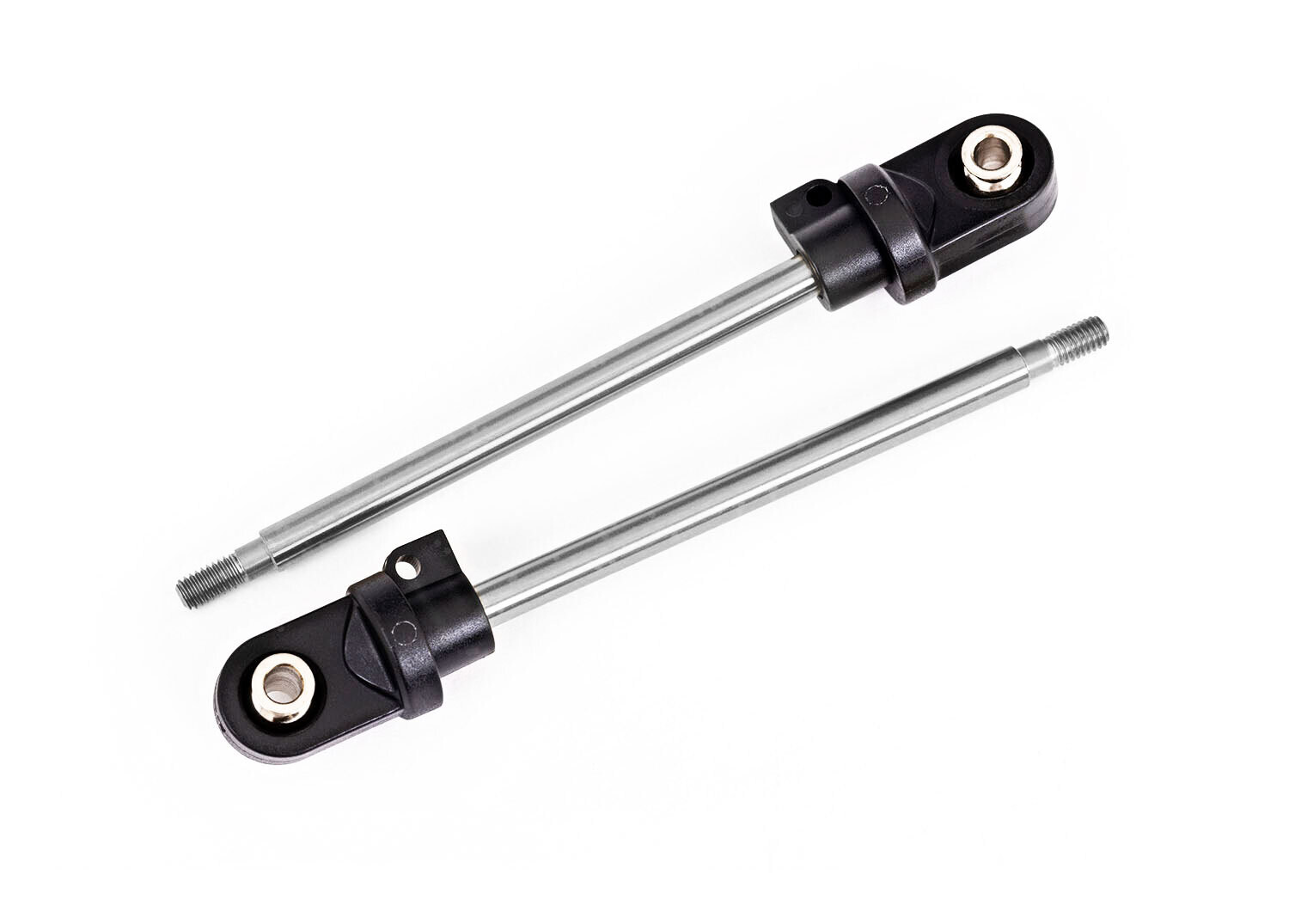 7863 Shock shaft, 92mm (GTX) (steel, chrome finish) (2) (assembled with rod ends &amp; hollow balls)