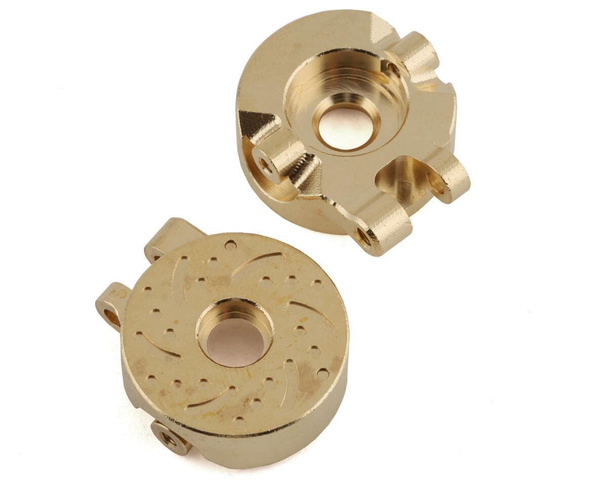 YEA-TR4M-002GD Yeah Racing Traxxas TRX-4M Brass Steering Knuckles (2) (20g)