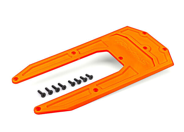 9623T Skidplate, chassis, orange (fits Sledge)