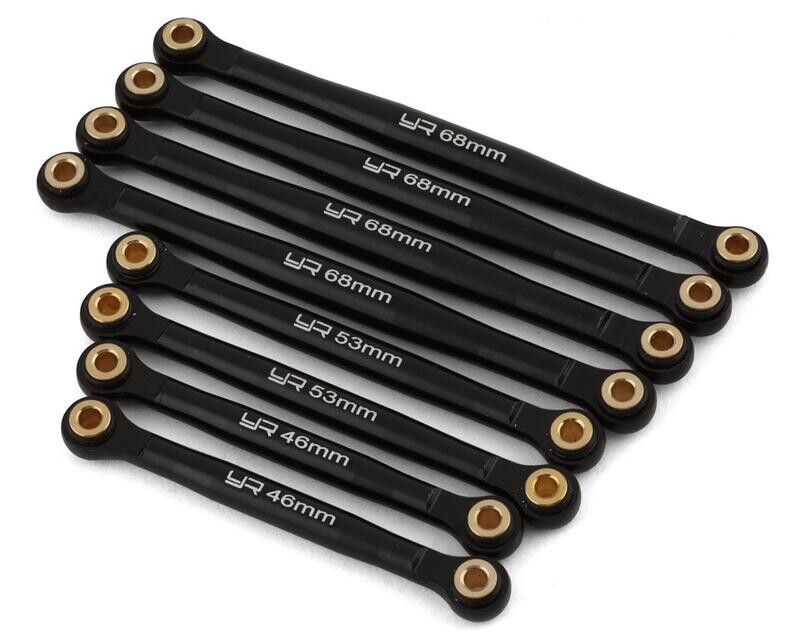 YEA-TR4M-017BK Yeah Racing Traxxas TRX-4M Aluminum Suspension Link Set (Black)