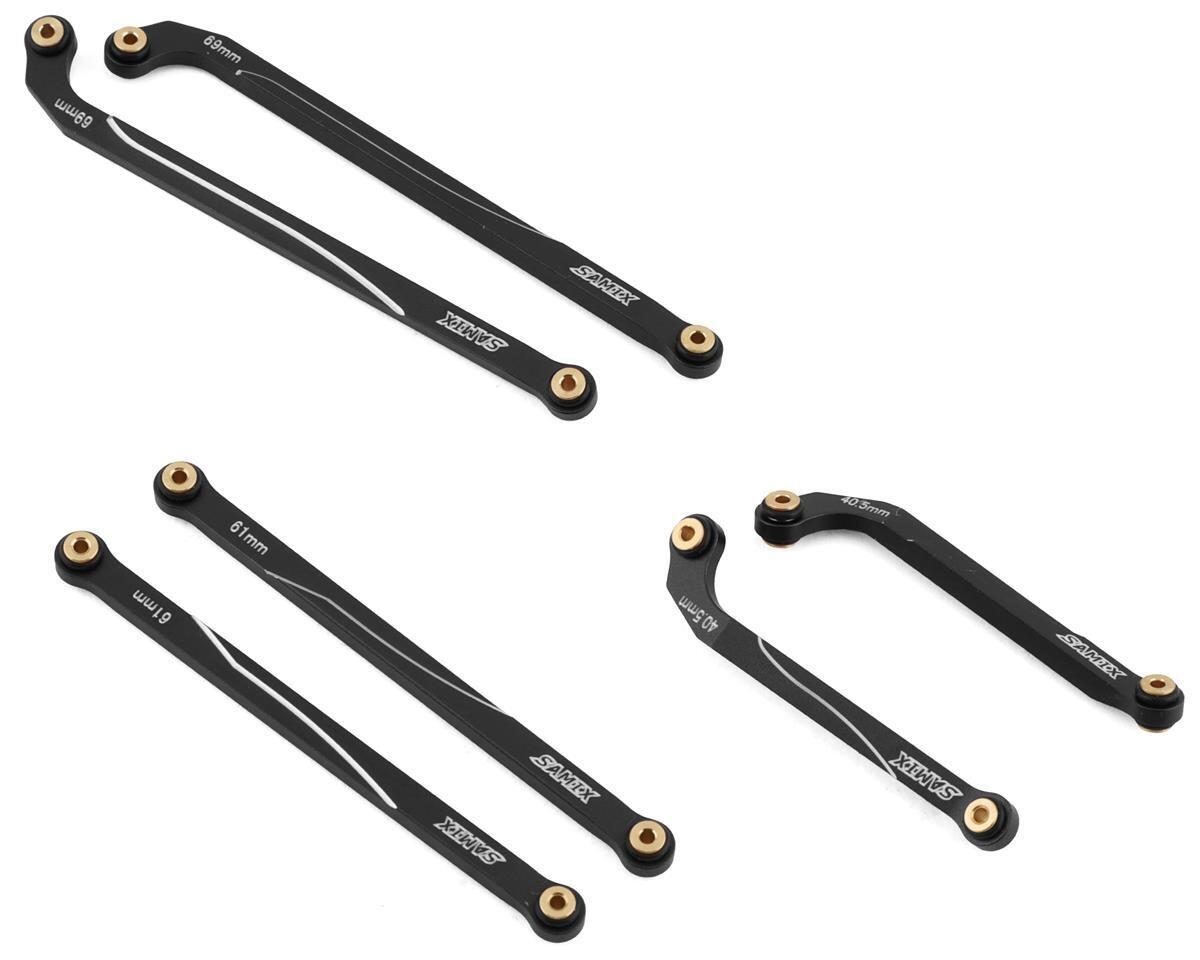 SAMSCX24-6031MS-BK Samix SCX24 Deadbolt/Betty Aluminum High Clearance Link Kit (6) (Black)