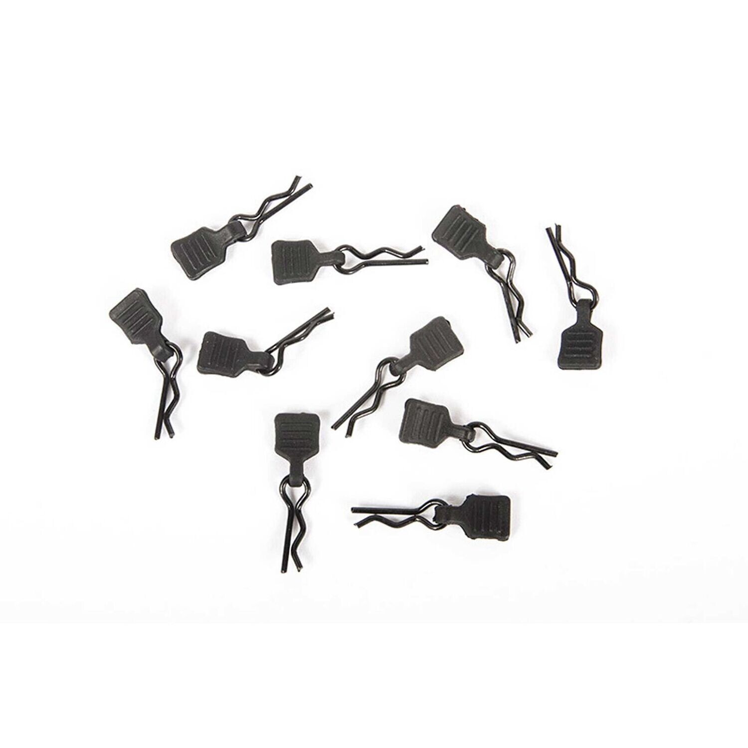 AXI206000 3mm Body Clip w/Tab, Black (10pc)