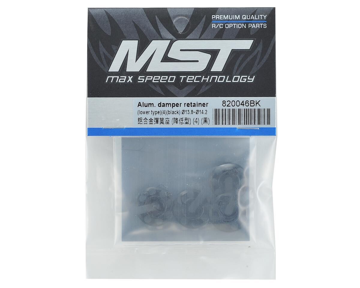 MXS-820046BK MST Aluminum Damper Spring Retainer (Black) (4) (Lower Type)