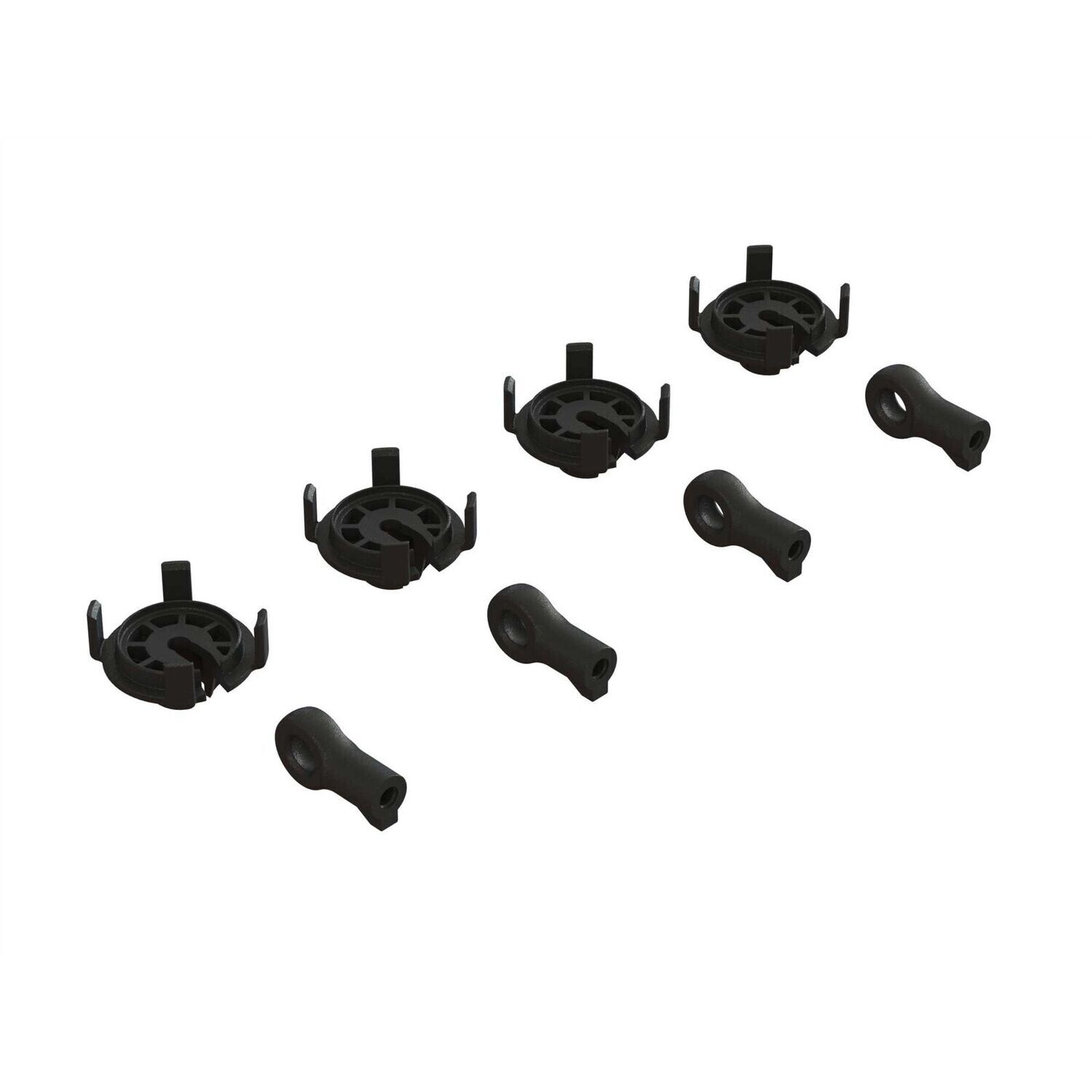 ARA330569 Shock Rod End &amp; Spring Perch Set (4 Shocks)