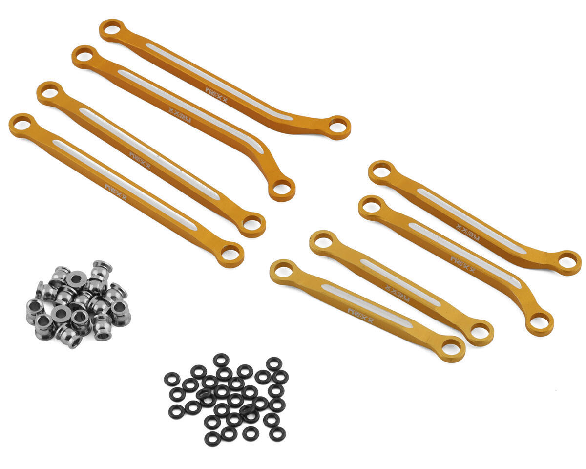 NX-383-G NEXX Racing TRX-4M Aluminum High Clearance Links (Gold)