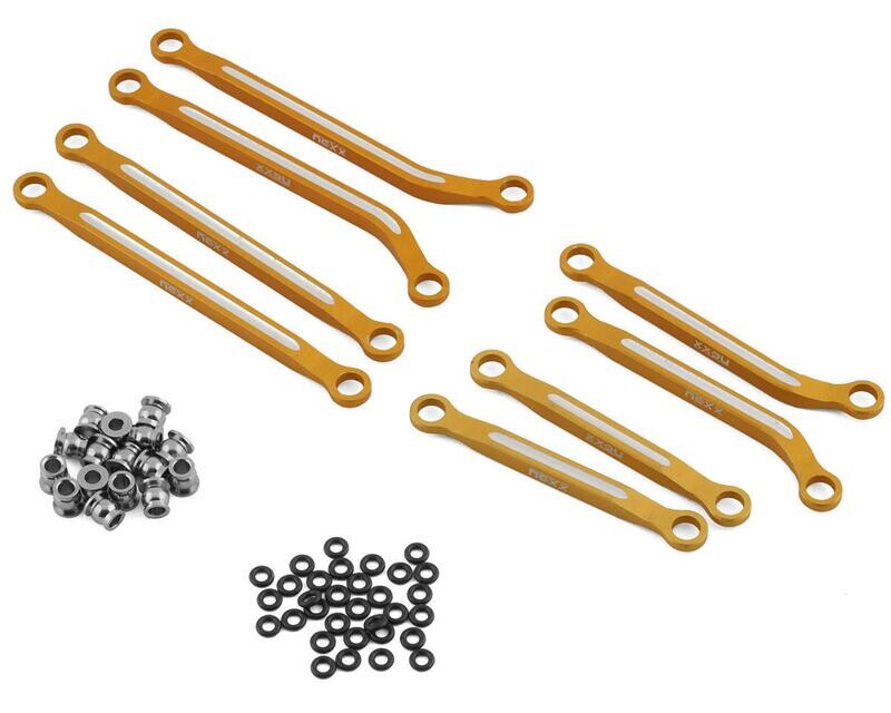 NX-383-G NEXX Racing TRX-4M Aluminum High Clearance Links (Gold)