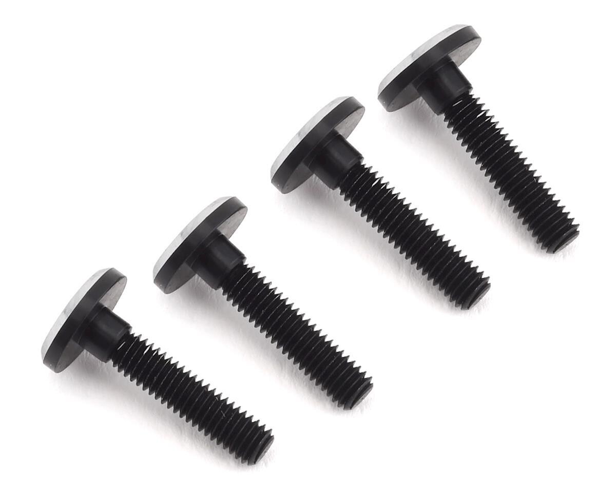 1UP80205  1UP Racing 3x12mm Aluminum Servo Mounting Screws w/3mm Neck (Black) (4)
