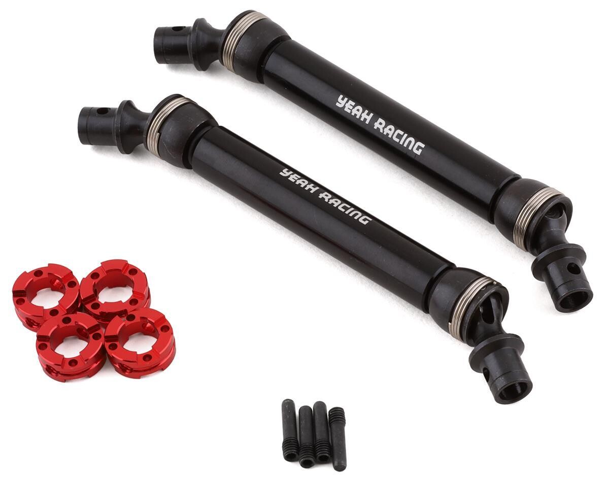 YEA-AXCP-004 Yeah Racing Axial Capra 1.9 Front &amp; Rear Steel Center Driveshafts (Black) (2)