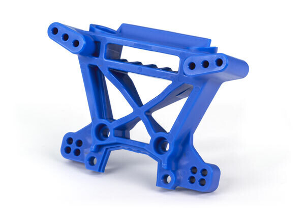 9038X Shock tower, front, extreme heavy duty, blue (for use with #9080 upgrade kit)