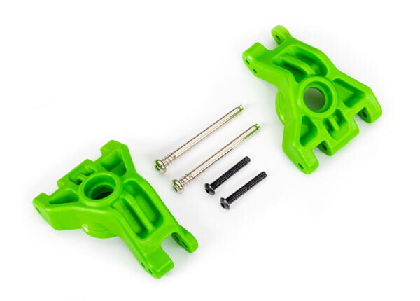 9050G Carriers, stub axle, rear, extreme heavy duty, green (left &amp; right)/ 3x41mm hinge pins (2)/ 3x20mm BCS (2) (for use with #9080 upgrade kit)