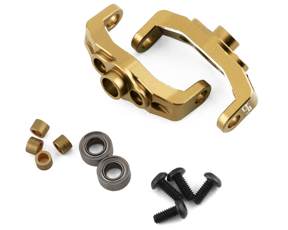 YEA-TR4M-003GD Yeah Racing Traxxas TRX-4M Brass Hubs Carrier (2) (6g)