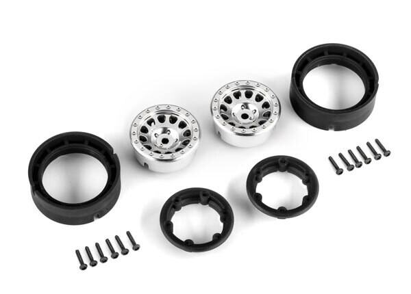 9781-SATIN Wheels, 1.0&quot;, Method Race Wheels 105 Beadlock (satin chrome, beadlock) (2)