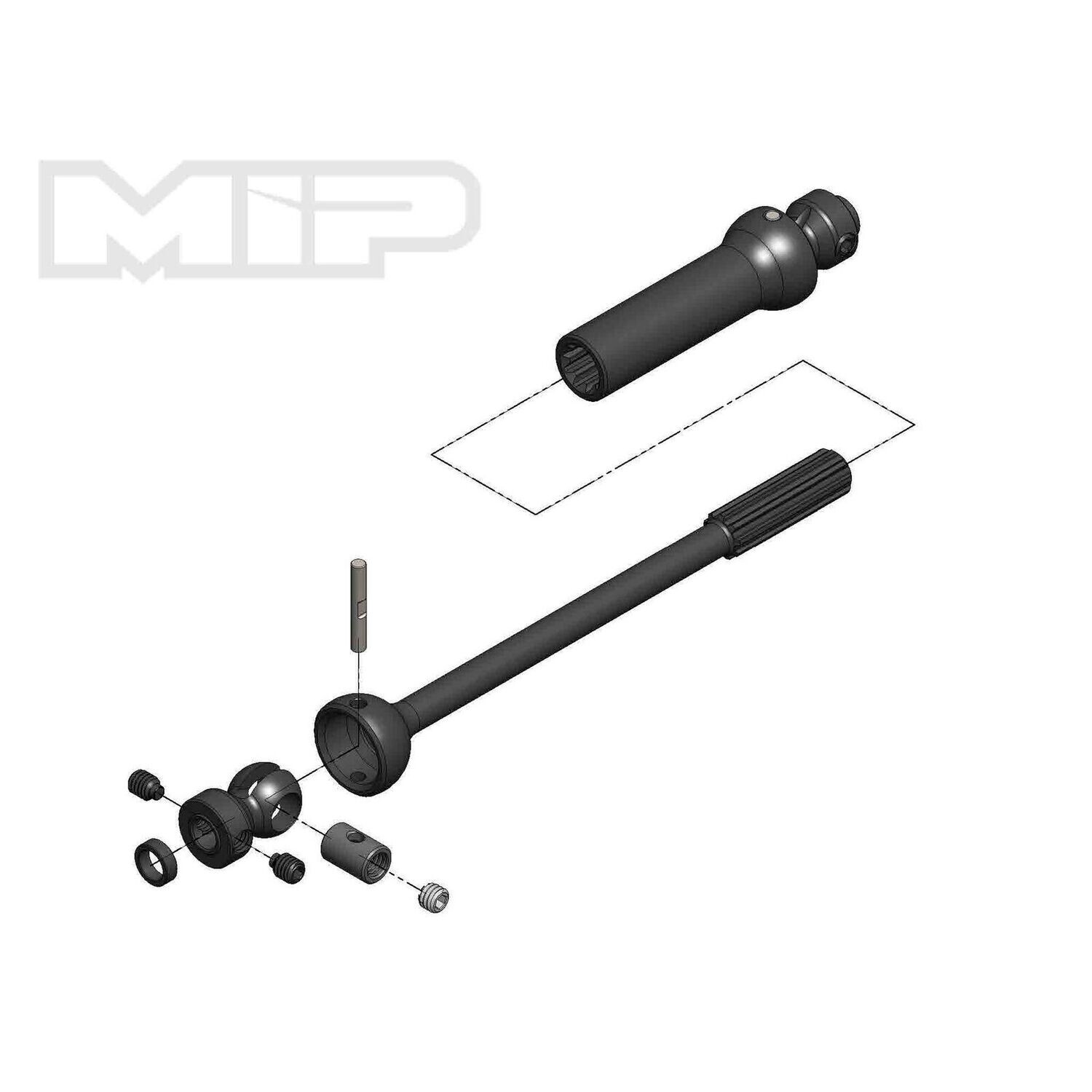MIP18170 Center Drive Kit, Sgl Shft, 140mm-165mm w/5mm Hubs
