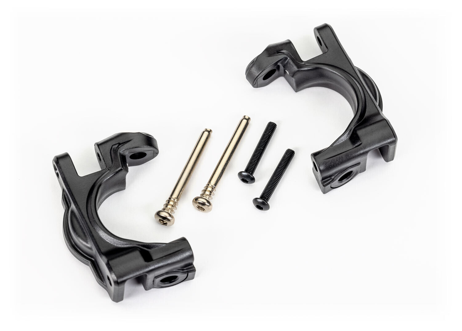 9032 Caster blocks (c-hubs), extreme heavy duty, black (left &amp; right)/ 3x32mm hinge pins (2)/ 3x20mm BCS (2) (for use with #9080 upgrade kit)
