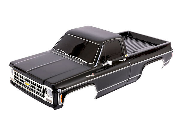 9212X Body, Chevrolet K10 Truck (1979), complete, black (painted, decals applied) (includes grille, side mirrors, door handles, windshield wipers, front &amp; rear bumpers, clipless mounting) (requires #9