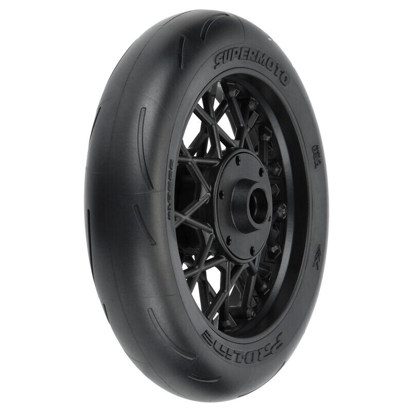 PRO1022210 1/4 Supermoto S3 Motorcycle Front Tire MTD Black (1): PROMOTO-MX