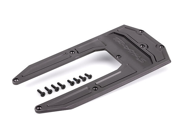 9623A Skidplate, chassis, graphite gray (fits Sledge®)