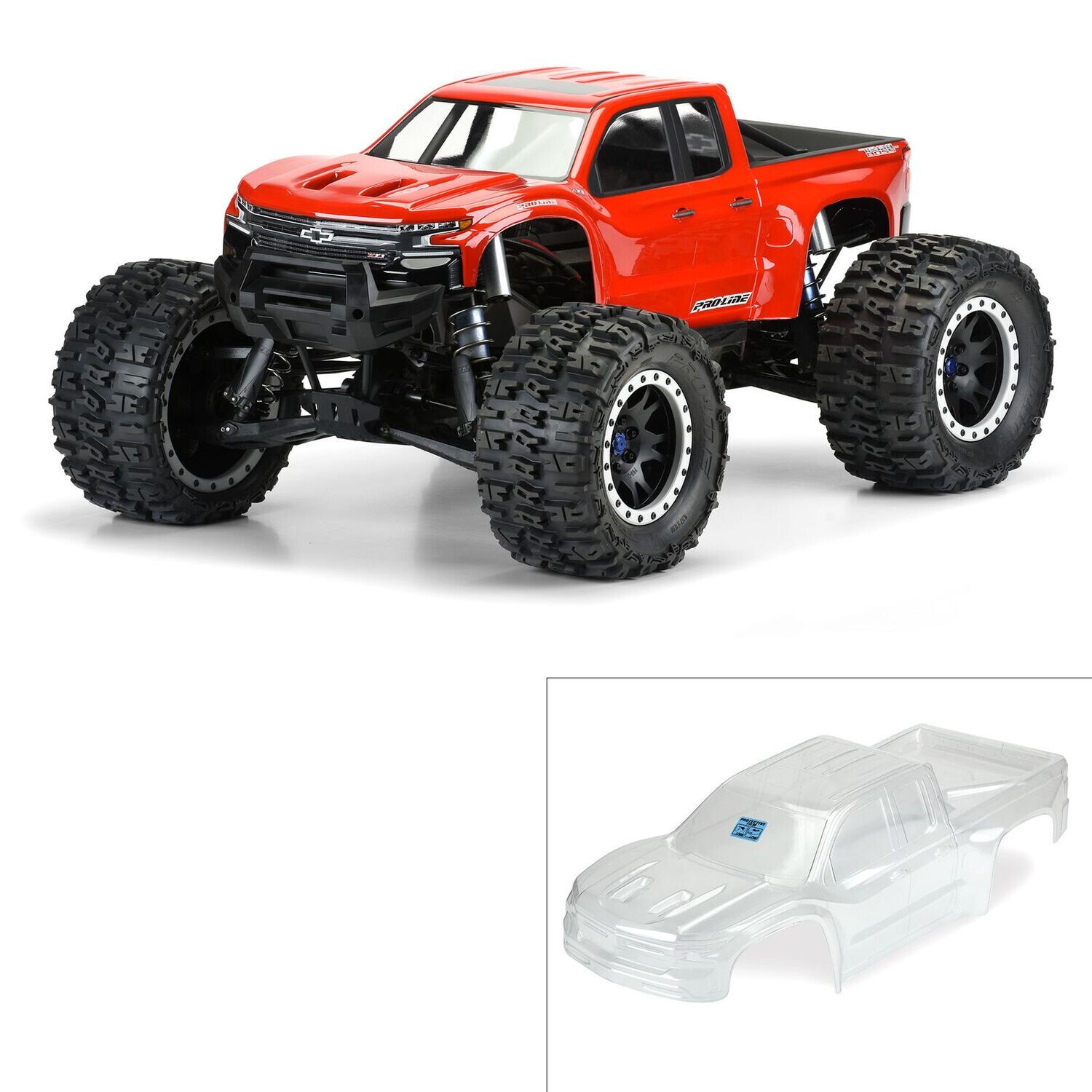 PRO350717 1/5 Pre-Cut 2019 Chevy Silverado Z71 Trail Boss Clear Body: X-MAXX