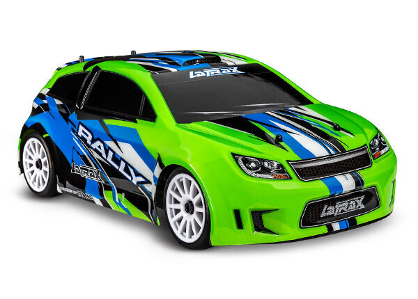 75054-5 - GRNX  LaTrax Rally: 1/18 (Brushed), fully assembled, Ready-To-Run, with 2.4GHz radio system, 370 motor, waterproof, all-weather electronics, 6V 5-cell NiMH battery &amp; wall outlet charger, and