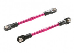 3139P Turnbuckles, aluminum (pink-anodized), toe links, 59mm (2) (assembled w/ rod ends &amp; hollow balls) (requires 5mm aluminum wrench #5477) fits Rally, Slash and Rustler