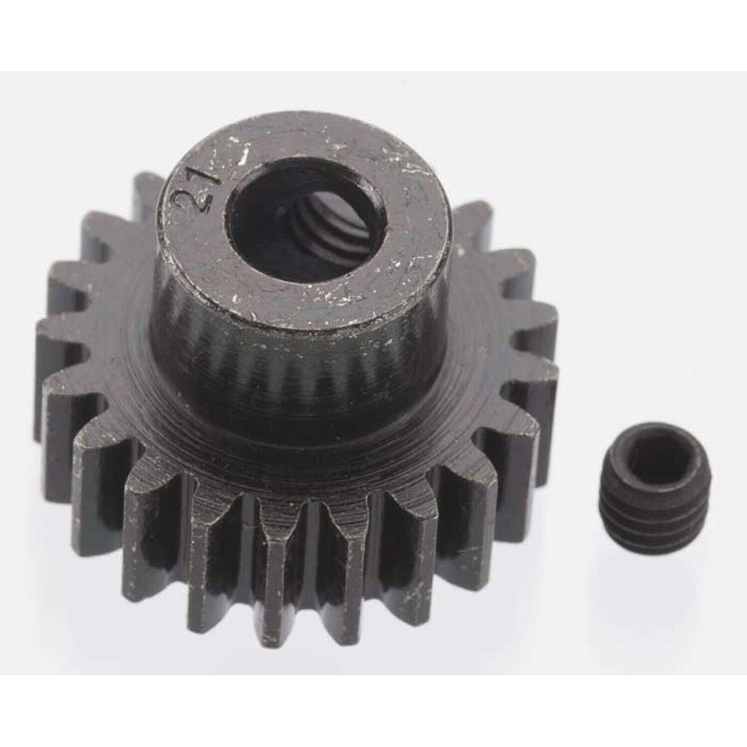 RRP8621  Extra Hard 21 Tooth Blackened Steel 32p Pinion 5mm