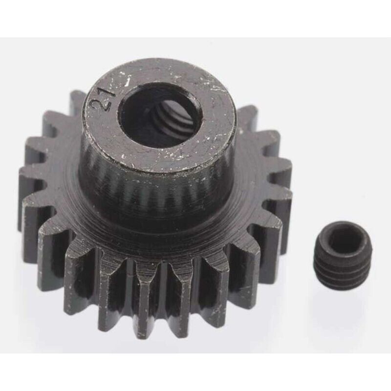 RRP8621  Extra Hard 21 Tooth Blackened Steel 32p Pinion 5mm