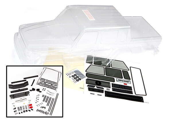 8825 Body, Mercedes-Benz G 63 (clear, requires painting)/ decals/ window masks (includes grille, side mirrors, door handles, &amp; windshield wipers)