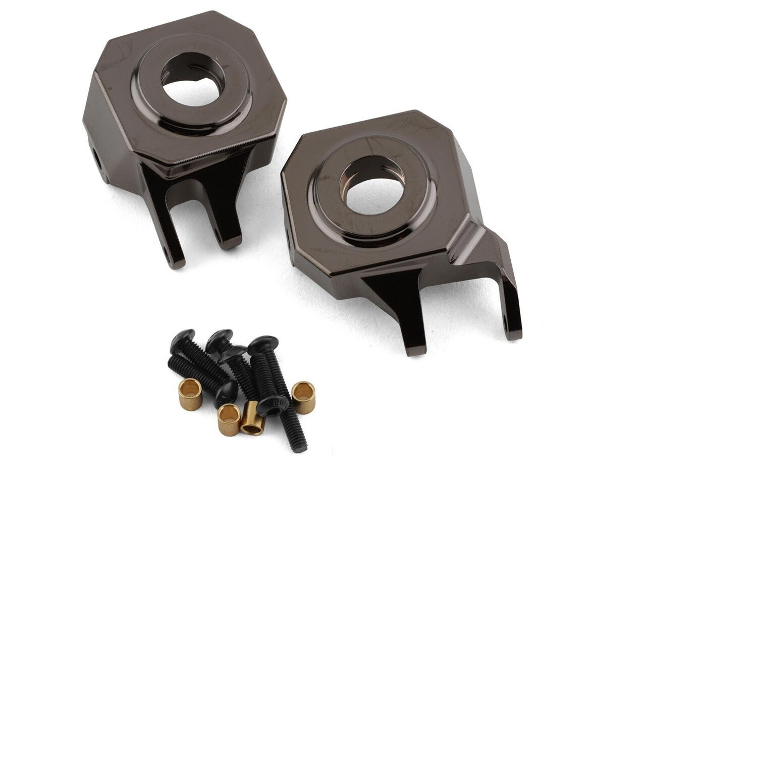 SSD00570 SSD RC VS4-10 Straight Axle Brass Knuckles (Gunmetal) (2) (142g)