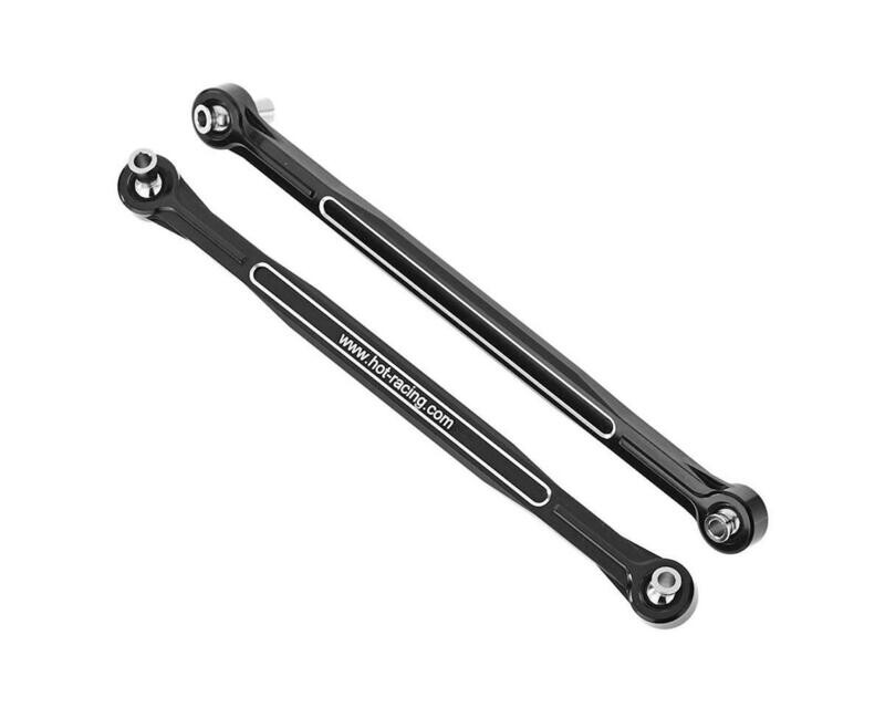 HRAXMX49T01 Hot Racing Traxxas X-Maxx Aluminum Steering Toe Link Set (Black) (2)