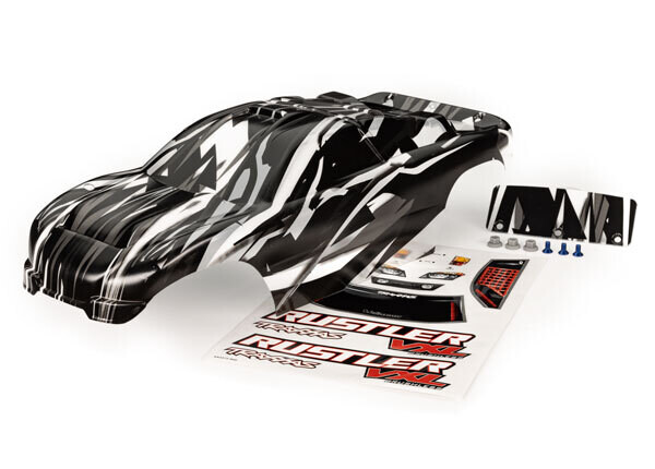 3726L Body, Rustler® VXL, ProGraphix® (graphics are printed, requires paint &amp; final color application)/ decal sheet
