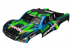 6844X Body, Slash® 4X4, green and blue (painted, decals applied)