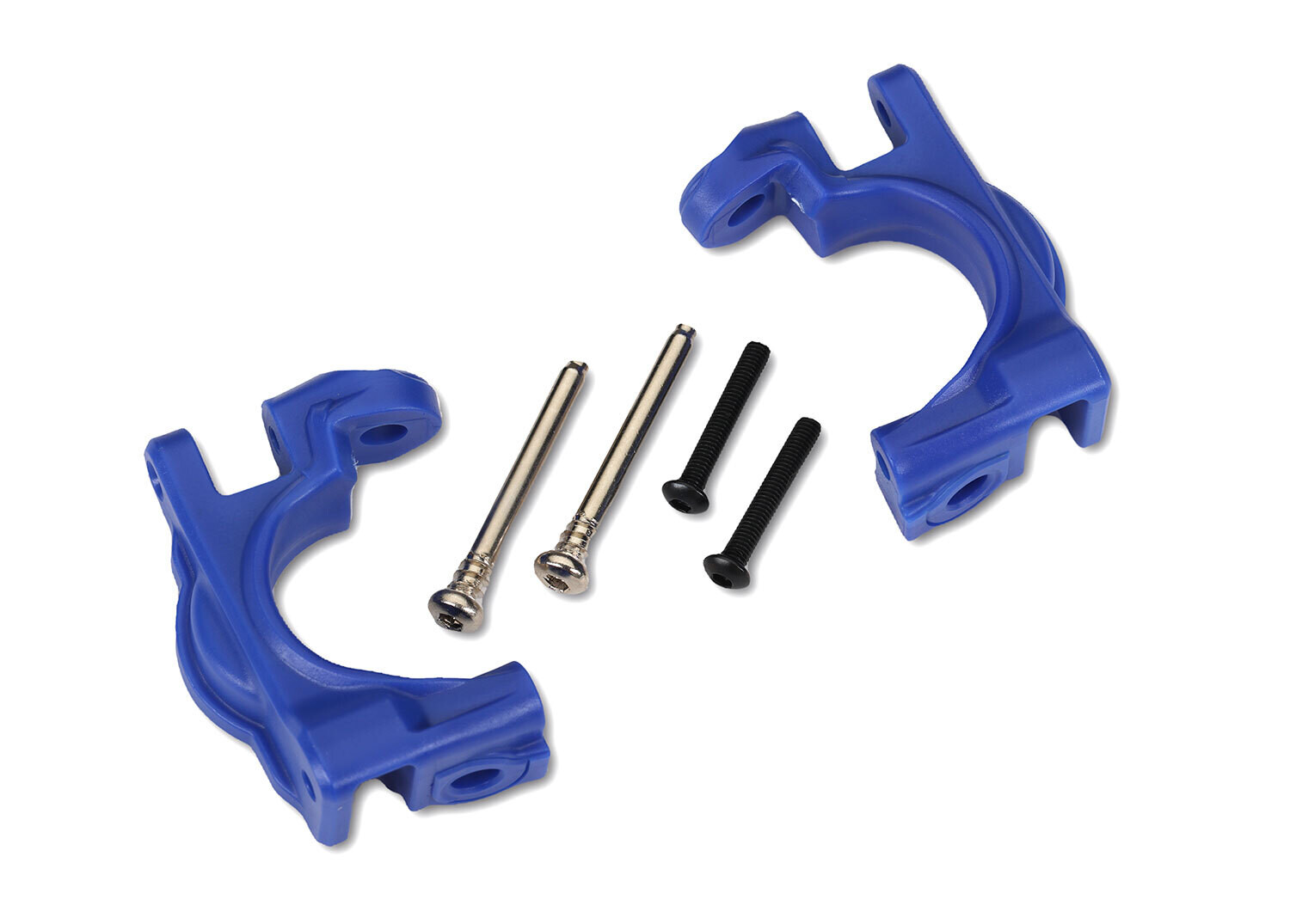 9032X Caster blocks (c-hubs), extreme heavy duty, blue (left &amp; right)/ 3x32mm hinge pins (2)/ 3x20mm BCS (2) (for use with #9080 upgrade kit)