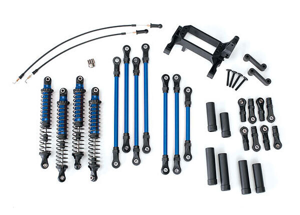 8140X Long Arm Lift Kit, TRX-4®, complete (includes blue powder coated links, blue-anodized shocks)