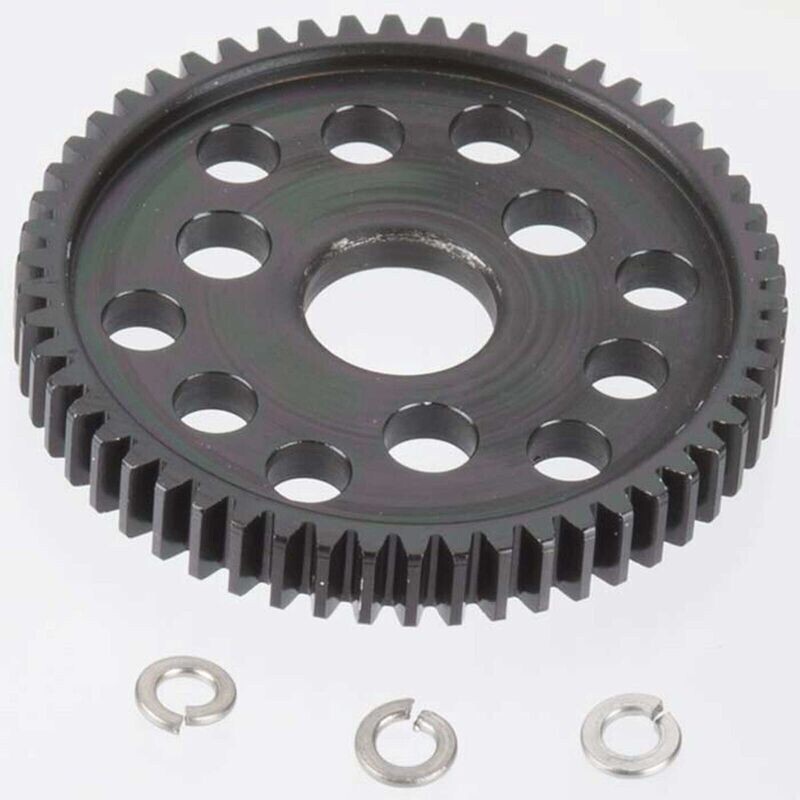 RRP7954 32p Hard Blk Stl Spur, 54T: Slash, Stampede 4x4