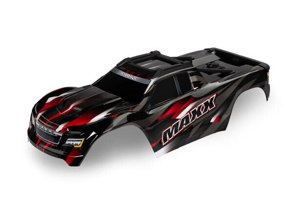 8918R Body, Maxx, red (painted, decals applied) (fits Maxx with extended chassis (352mm wheelbase))
