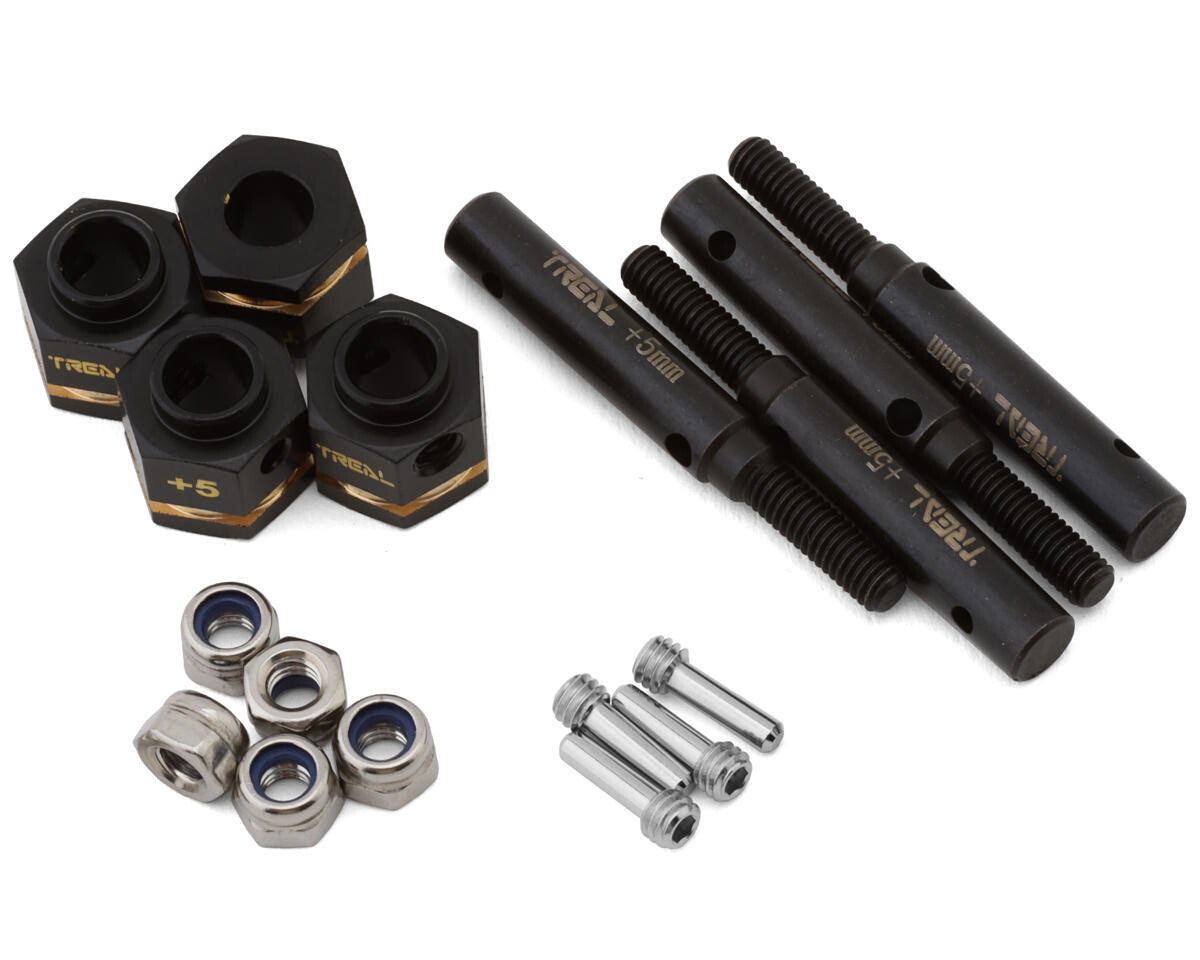 TLHTTRX4-19 Treal Hobby Traxxas TRX-4 Brass Wide Trak Kit (+10mm)