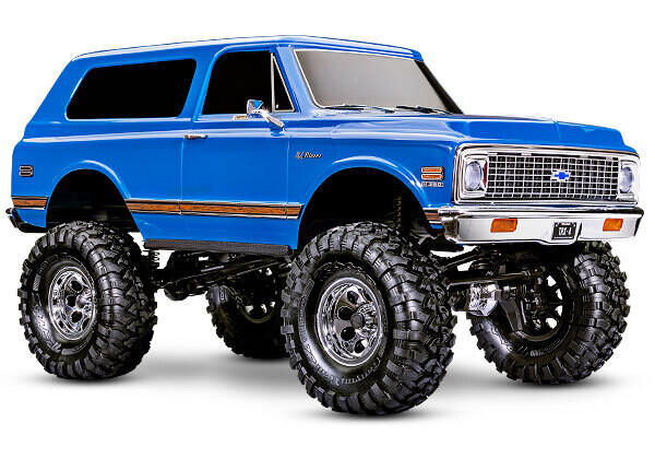 92086-4-BLUE TRX-4 Scale and Trail Crawler with 1972 Chevrolet K5 Blazer Body and Long Arm Lift Kit: 1/10 Scale 4WD Electric Truck. Ready-to-Drive with TQi Traxxas Link Enabled 2.4 GHz Radio System, X