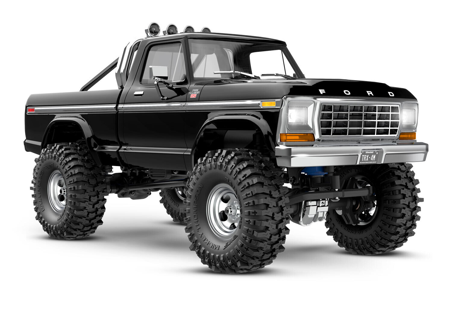 97044-1-BLK TRX-4M FordTRX-4M High Trail Edition Scale and Trail crawler with Ford F-150 pickup body: 1/18 scale 4X4 trail truck, fully-assembled, Ready-To-Drive, with TQ 2.4 GHz 2-channel transmitter