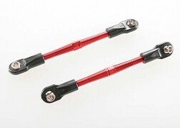 3139X Turnbuckles, aluminum (red-anodized), toe links, 59mm (2) (assembled with rod ends &amp; hollow balls) (requires 5mm aluminum wrench #5477) fits Rally, Slash and Rustler