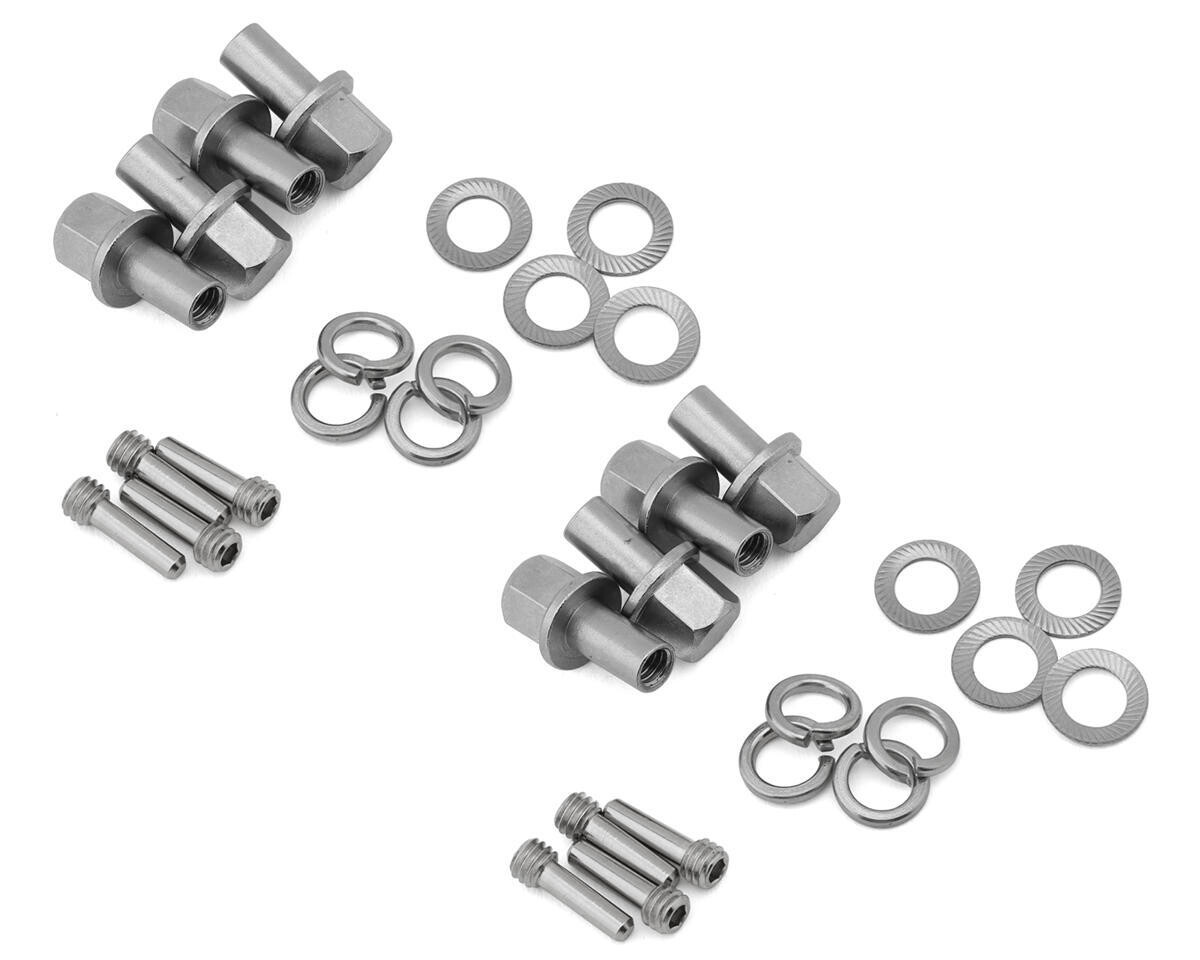 TLHTTRX4-48 Treal Hobby Traxxas TRX-4 Brass Extended Wheel Hub Hardware (+15mm)