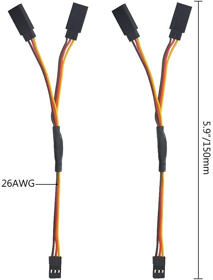 TSRC0057 Servo Splitter Cable 15cm Remote Control Y Servo Extension Cable Lead Wire Cable Cord