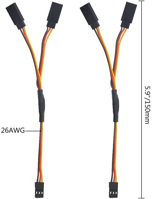 TSRC0057 Servo Splitter Cable 15cm Remote Control Y Servo Extension Cable Lead Wire Cable Cord