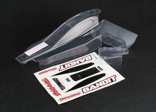 2417 Body, Bandit (front &amp; rear) (clear, requires painting)/ window, lights, grille decal sheet