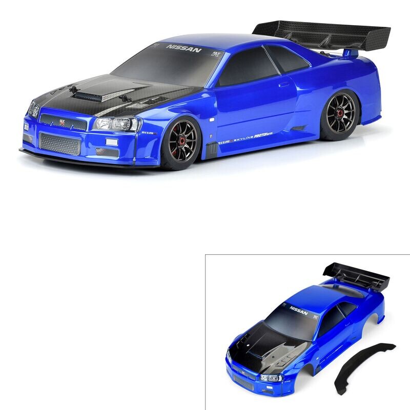 PRM158413 1/7 2002 Nissan Skyline GT-R R34 Painted Body (Blue): Infraction 6S