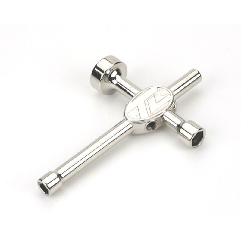 LOSB4603 4-Way Steel Wrench (17mm, 10mm, 8mm, 1/4&quot;)